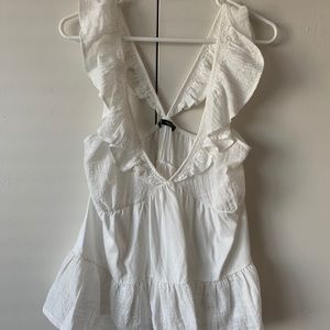 ZARA white flowy tank top